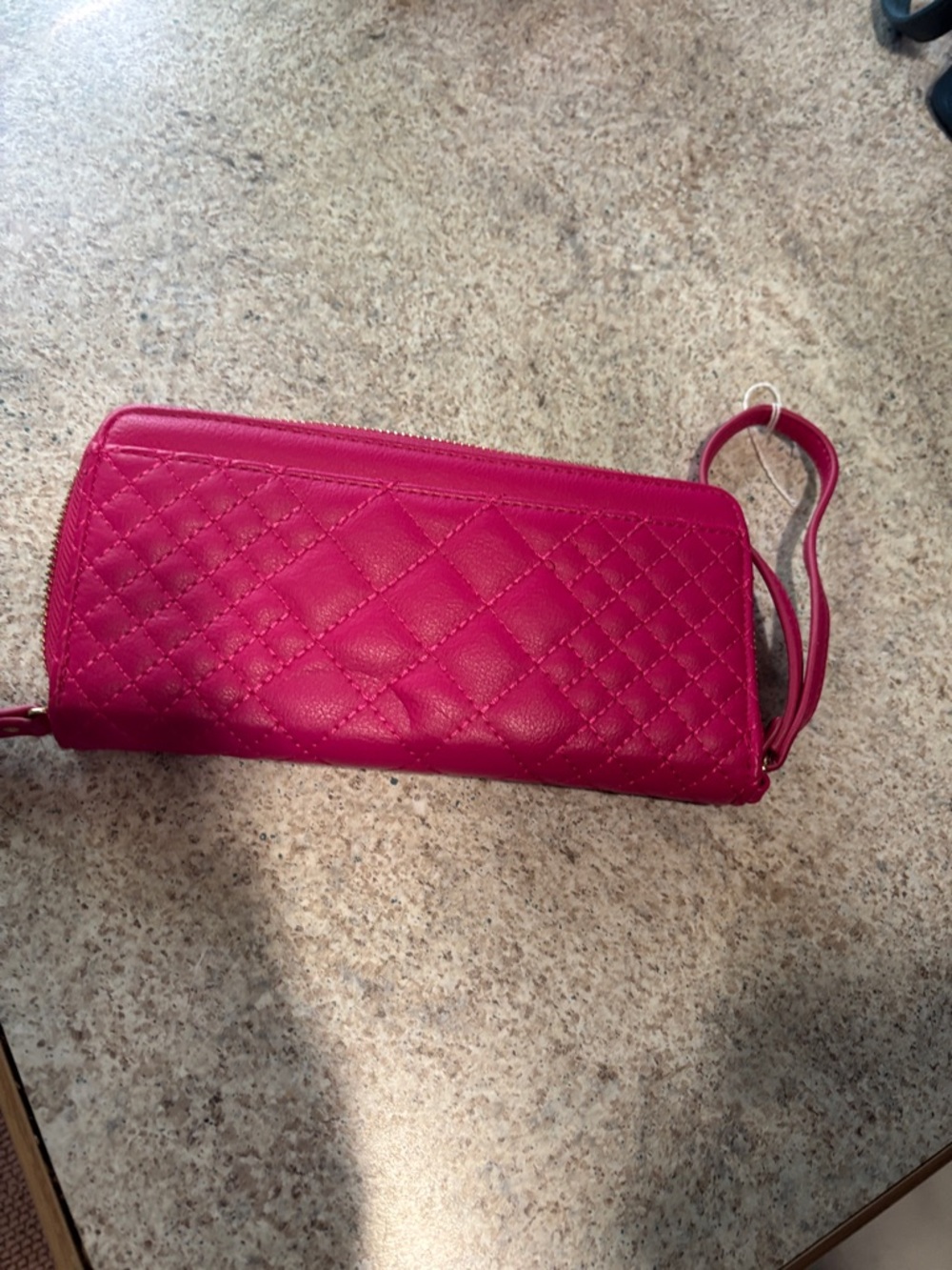 INC International Concepts Quilted Wristlet Clutch - Fuchsia